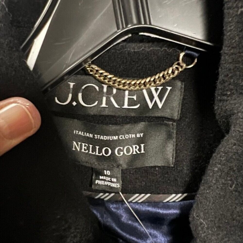 J. Crew Black Double-Breasted Coat with Gold Buttons - Picture 10 of 10